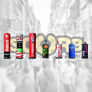 Gamme SCURB : Totem, chevalet, stop-trottoir et mange-debout gonflable